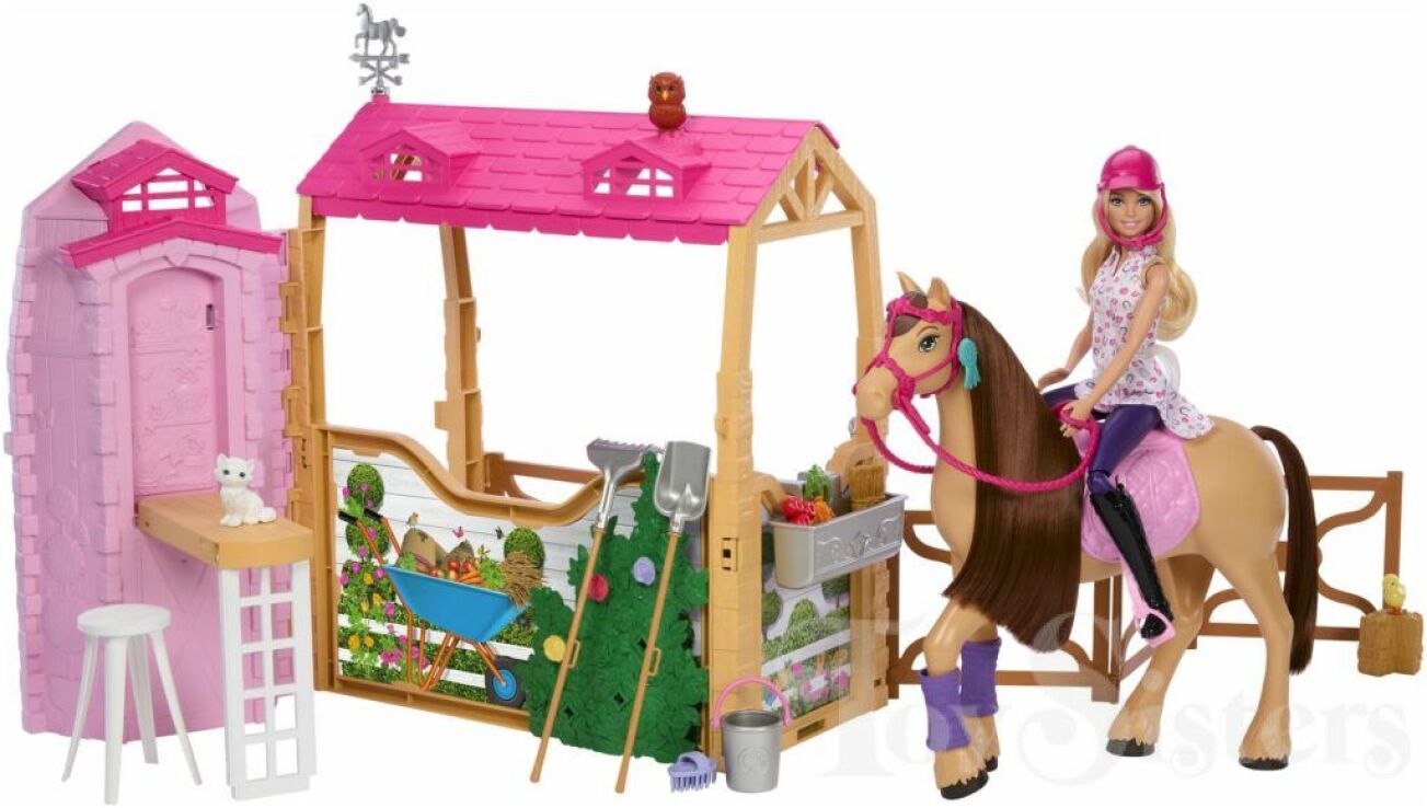 Barbie The Great Horse Chase Στάβλος (HXJ44) (1)