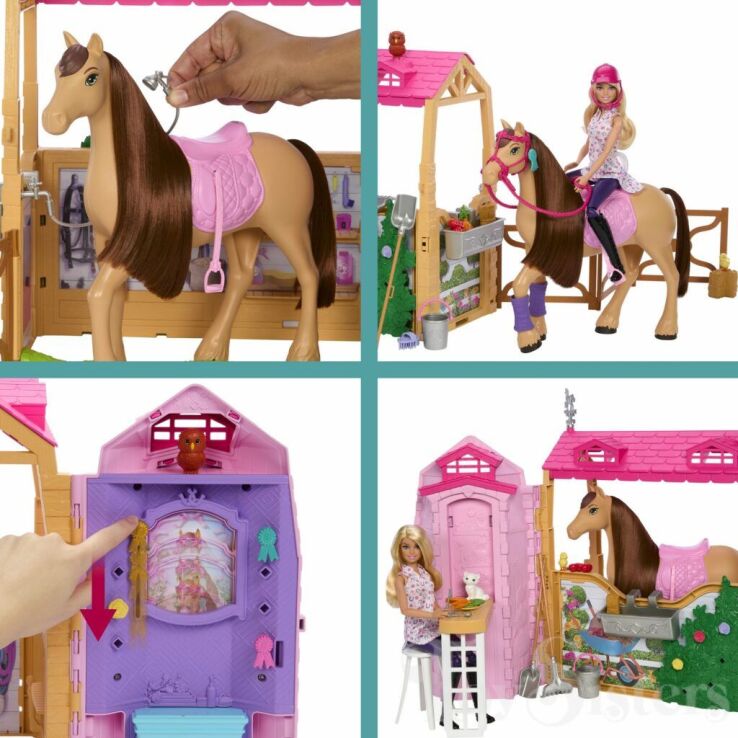 Barbie The Great Horse Chase Στάβλος (HXJ44) (4)