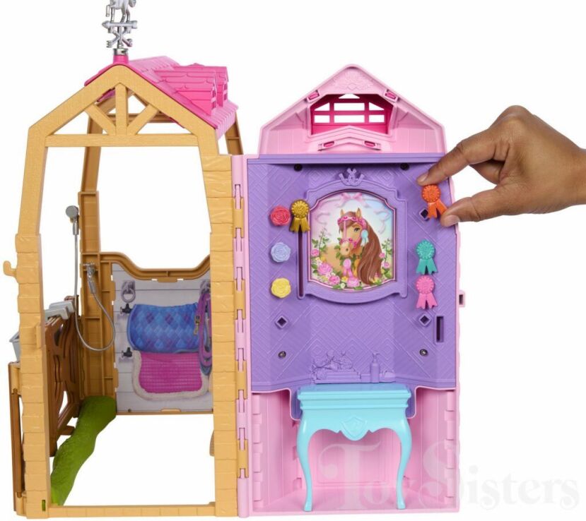 Barbie The Great Horse Chase Στάβλος (HXJ44) (5)