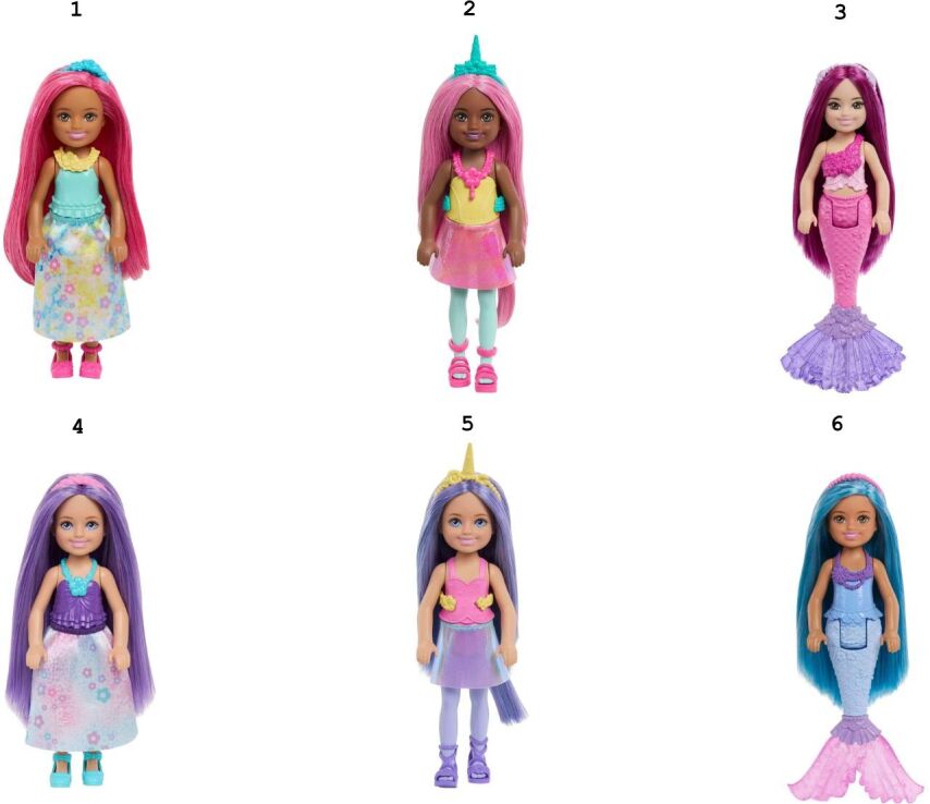 Barbie Chelsea Παραμυθένιος Κόσμος-6 Σχέδια (JKH54) (1)