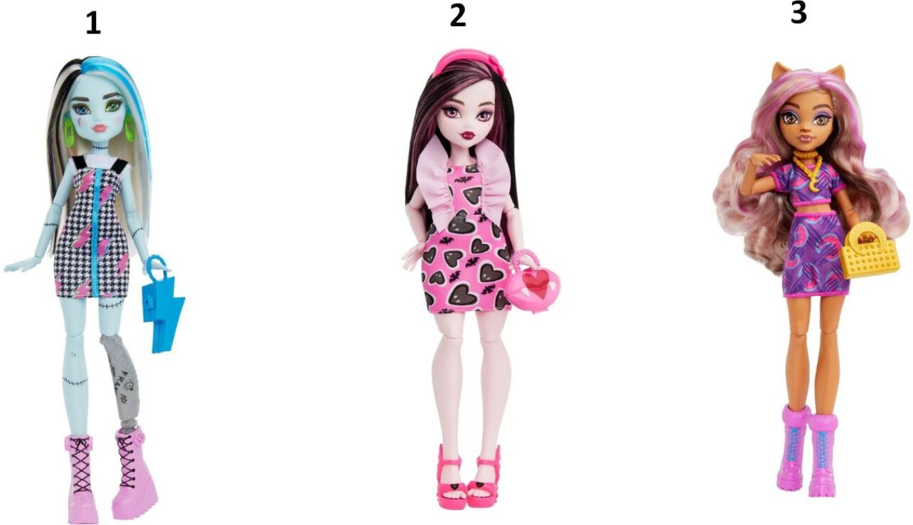Monster High Κούκλες -3 Σχέδια (HRC12) (1)