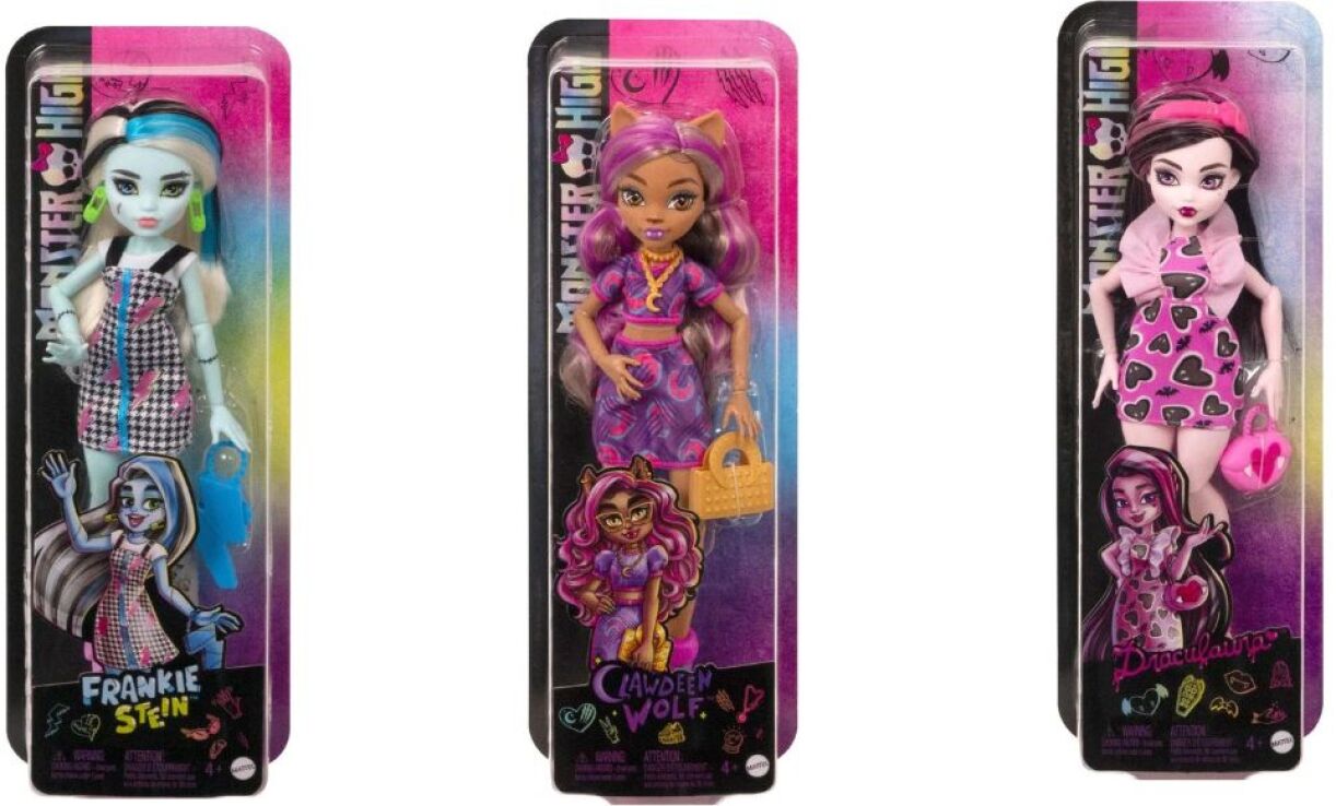 Monster High Κούκλες -3 Σχέδια (HRC12) (2)