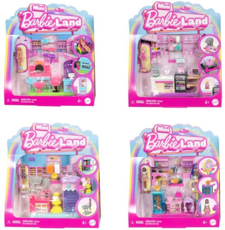 Barbie Mini Barbieland-Επαγγέλματα-4 Σχέδια (JCR29) (0)