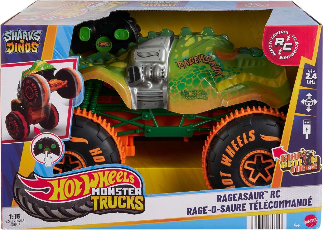 Hot Wheels Τηλεκατευθυνόμενο MT Rageasaur 1:15 (JBH03) (1)