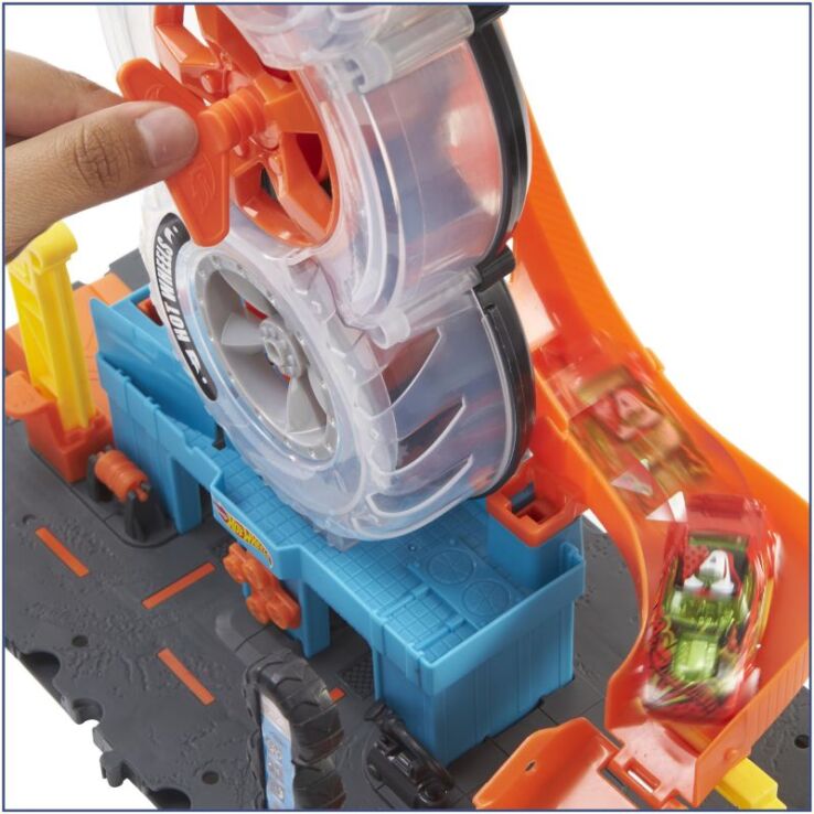 Hot Wheels Πίστα City Με Περιστρεφόμενες Ρόδες (HDP02) (2)