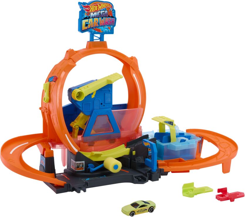 Hot Wheels Mega Πλυντήριο Χρωμοκεραυνών Με Λουπ (JHL97) (0)