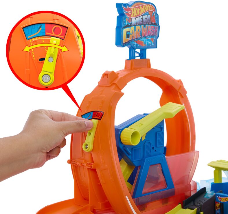 Hot Wheels Mega Πλυντήριο Χρωμοκεραυνών Με Λουπ (JHL97) (2)