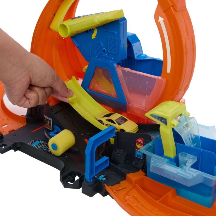 Hot Wheels Mega Πλυντήριο Χρωμοκεραυνών Με Λουπ (JHL97) (3)