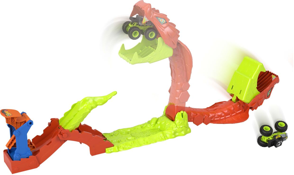 Λαμπάδα Hot Wheels Monster Trucks Πίστα-Επίθεση Φιδιού (JJN44) (2)