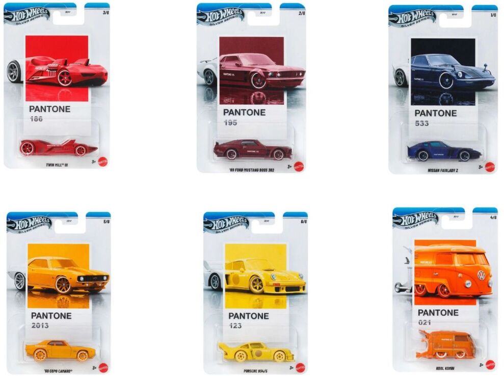 Hot Wheels Αυτοκινητάκια-Pantone-6 Σχέδια (JKY47) (2)