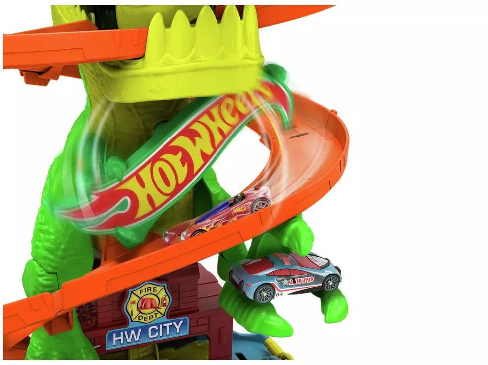 Λαμπάδα Hot Wheels T-Rex Πυροσβεστικός Σταθμός City (JBM73) (4)