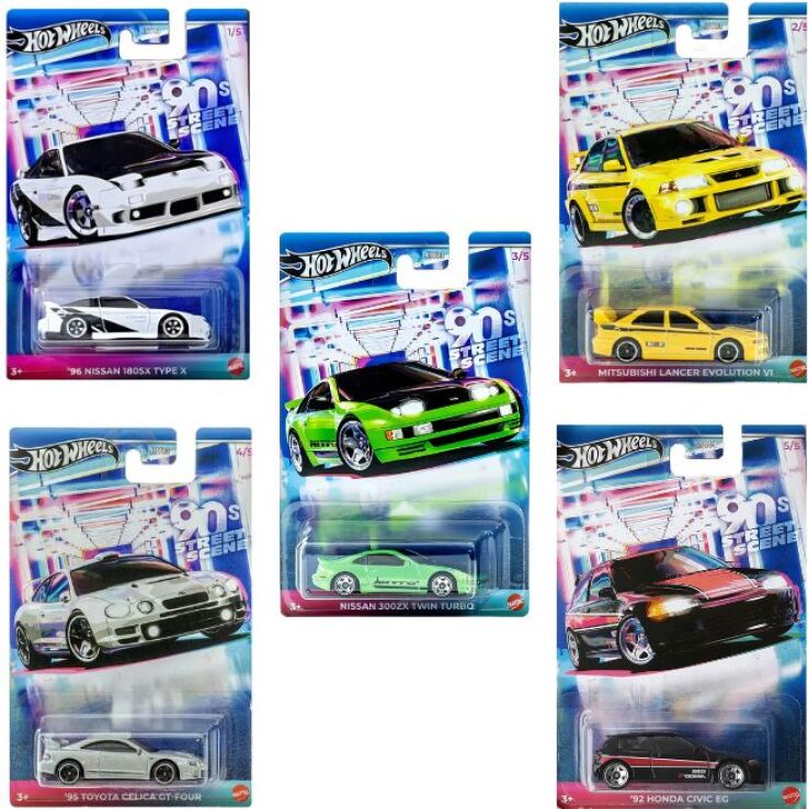 Hot Wheels Αυτοκινητάκια-90's Street Scene-5 Σχέδια-1Τμχ (JDY83) (2)