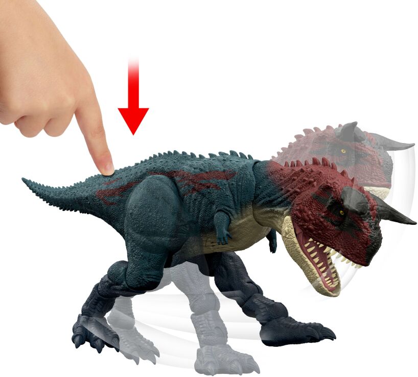 Λαμπάδα Jurassic World Καρνόταυρος Που Δαγκώνει & Επιτίθεται (JKG85) (4)