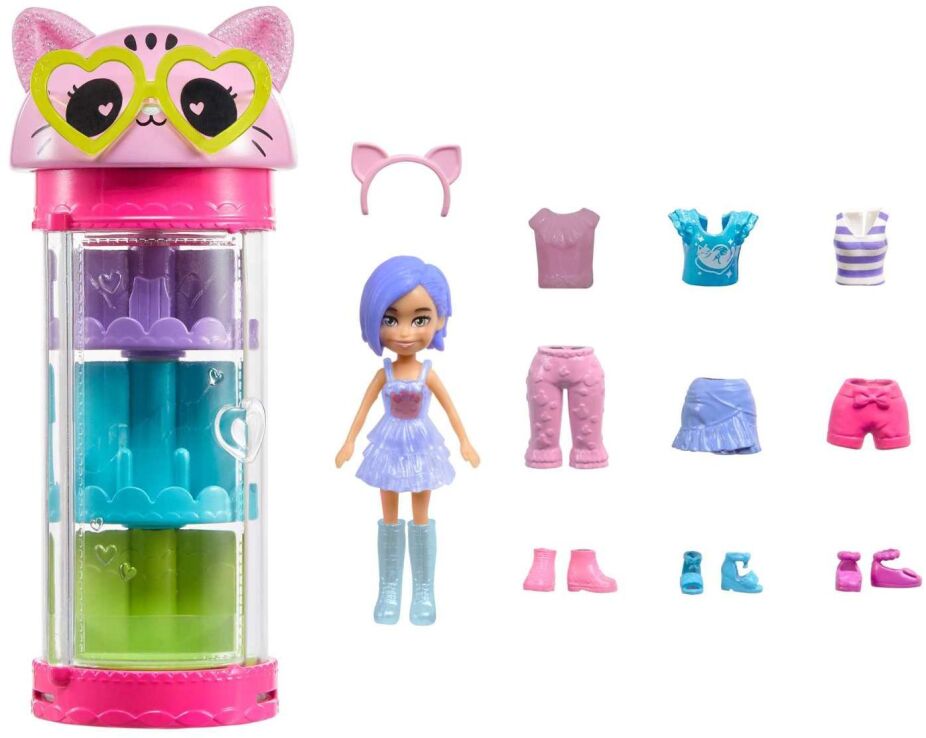 Polly Pocket Κούκλα Με Μόδες Σε Κύλινδρο-3 Σχέδια (HKW04) (4)