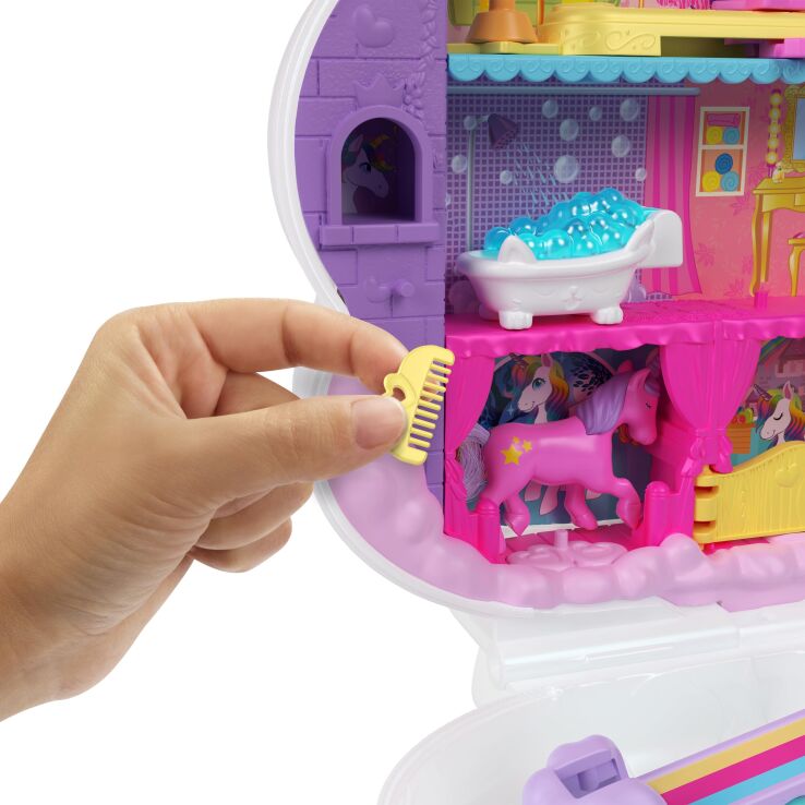 Polly Pocket Polly Μίνι-Σαλόνι Ομορφιάς Μονόκερος (HKV51) (2)