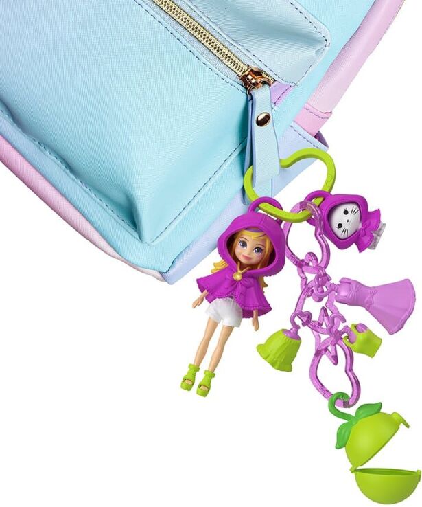 Polly Pocket Polly Κούκλα Με Αξεσουάρ & Μπρελόκ Μεσαίο Pack-3 Σχέδια (JKR46) (4)