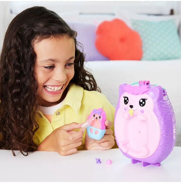 Polly Pocket Polly Mini-Τσαντάκι Trendy Μαμά Σκαντζόχοιρος & Σκαντζοχοιράκι (JBJ91) (3)