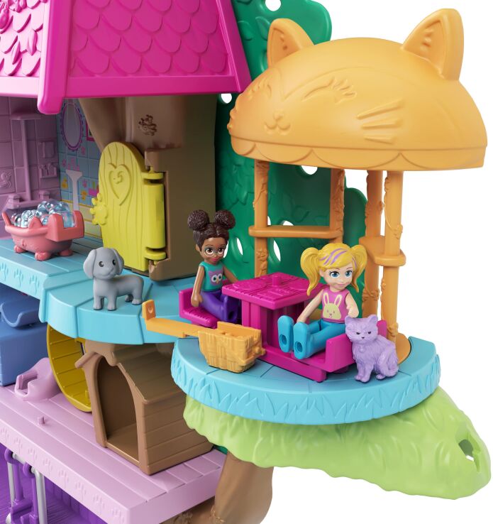 Polly Pocket Pollyville-Δεντρόσπιτο Pet Adventure (HHJ06) (2)