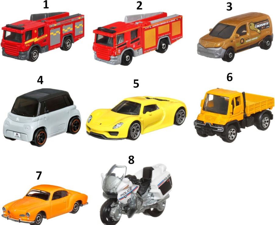 Matchbox Αυτοκινητάκια-Ευρωπαϊκά Μοντέλα-8 σχέδια (HVV05) (1)