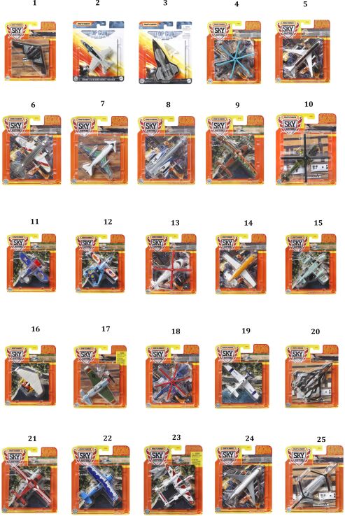 Matchbox Αεροπλανάκια Με Ματ-25 Σχέδια (HHT34) (1)