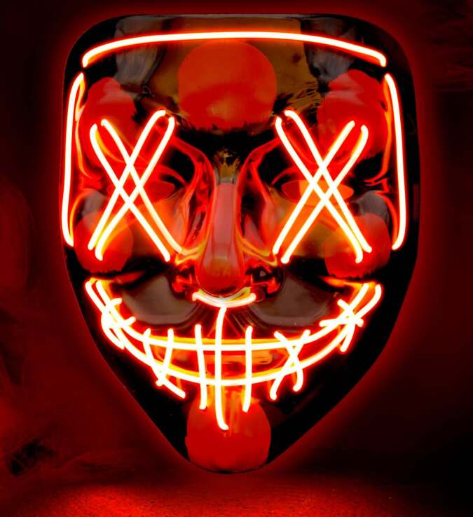 WM Μάσκα Red Led Scary (30330) (1)