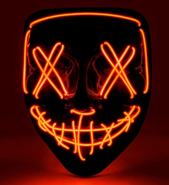 WM Μάσκα Red Led Scary (30330) (3)