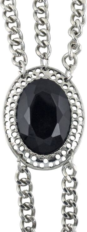 WM Αλυσίδα Χεριού Gothic Με Μαύρη Πέτρα (7135H) (0)