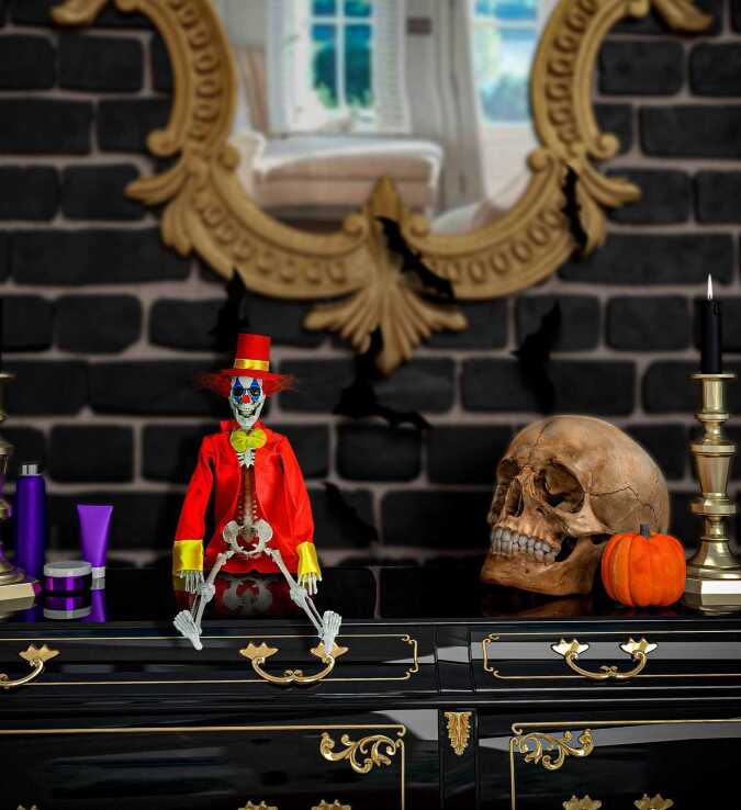 WM Σκελετός Horror Clown 40cm (10995) (2)