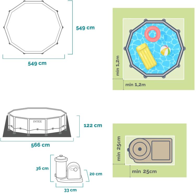 Intex Πισίνα-Prism Frame Premium 5.49m X 1.22m (26732NP) (4)