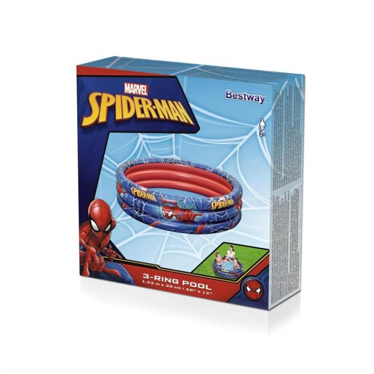 Bestway Spiderman Πισίνα 3-Ring 122x122x30cm (98018) (1)