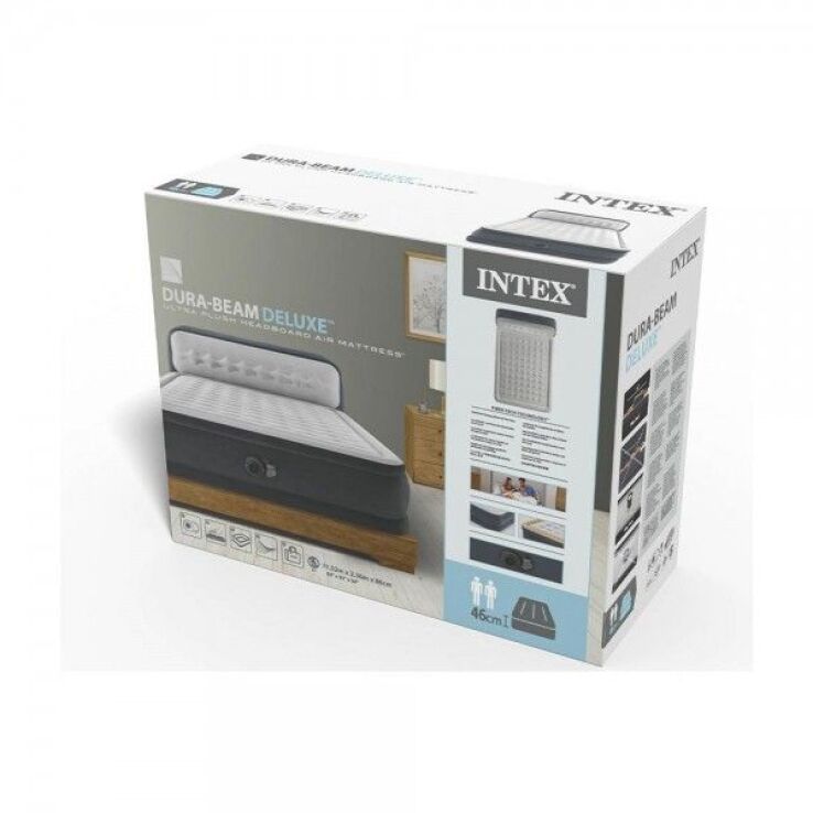 Intex Στρώμα Queen Ultra Plush Headboard Airbed (64448ND) (1)