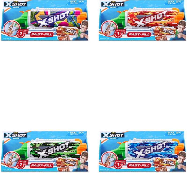 Zuru X-Shot Νεροπίστολο Skins Fast-Fill-4 Σχέδια (11855) (2)