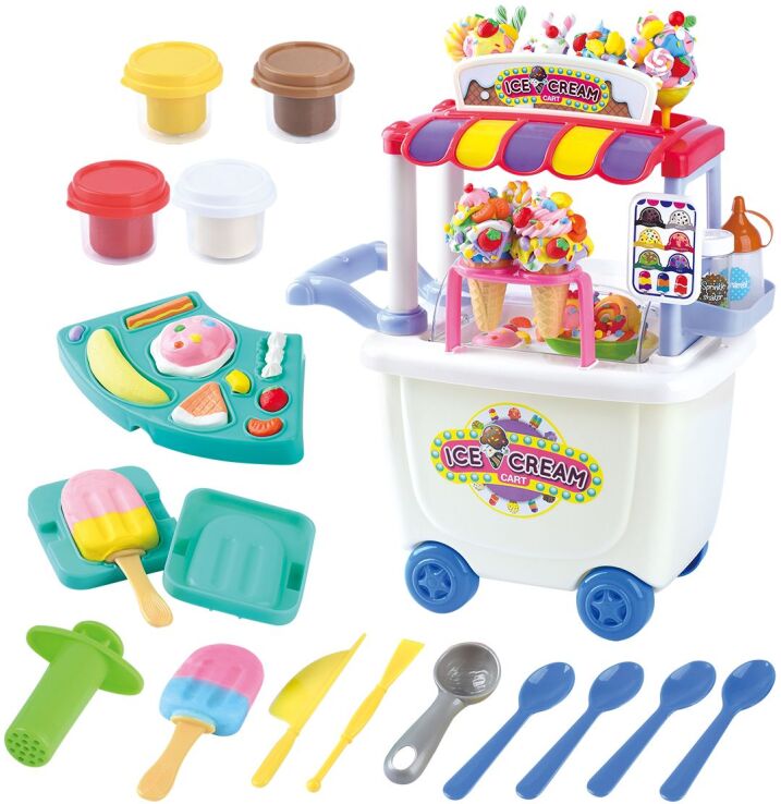 Playgo Πλαστοζυμαράκια Dough Ice Cream Cart (8280) (1)