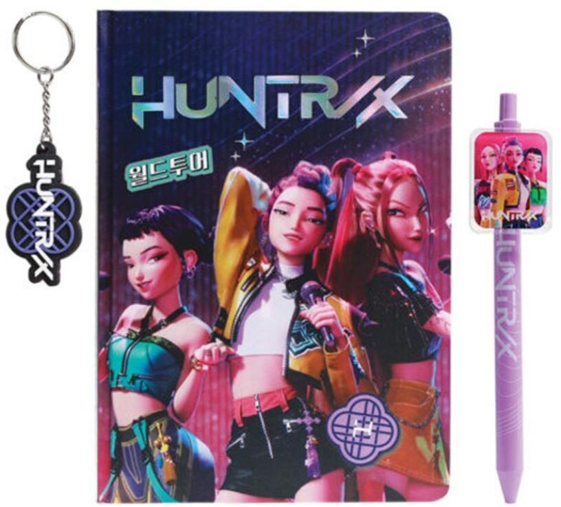 KE K-Pop Demon Hunters Huntrix Σετ Σημειωματάριο Με Στυλό & Μπρελόκ (KD722045) (0)