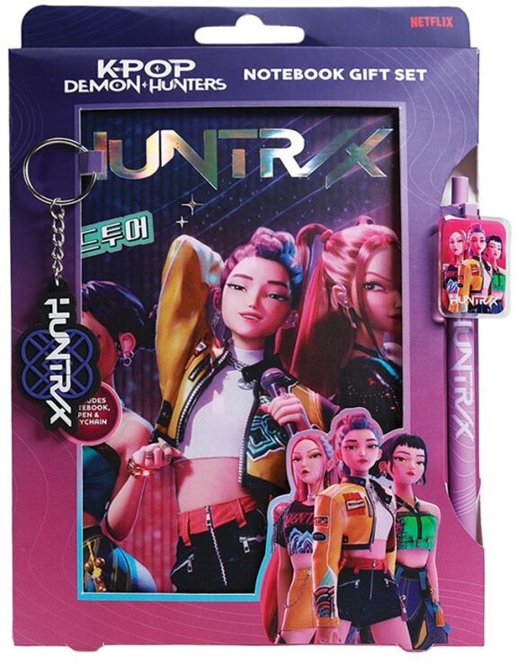 KE K-Pop Demon Hunters Huntrix Σετ Σημειωματάριο Με Στυλό & Μπρελόκ (KD722045) (1)