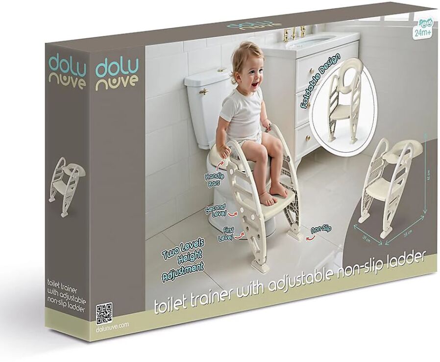 Dolu Κάθισμα Τουαλέτας Με Σκάλα Beige (7241) (1)