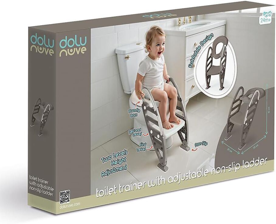 Dolu Κάθισμα Τουαλέτας Με Σκάλα Grey (7243) (1)