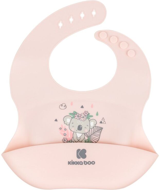 Kikkaboo Σαλιάρα Σιλικόνης Savanna Friends Pink (31303030025) (0)