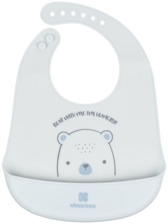 Kikkaboo Σαλιάρα Σιλικόνης Bear With Me Blue (31303030044) (0)