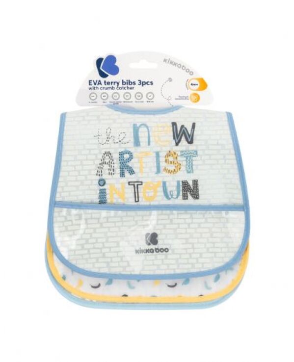 Kikkaboo Σαλιάρα 3Τμχ Arty Blue (31303030056) (1)