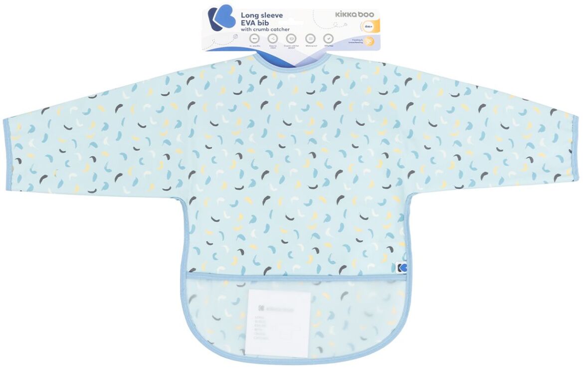 Kikkaboo Σαλιάρα Με Μανίκια Arty Blue Pattern (31303030060) (1)