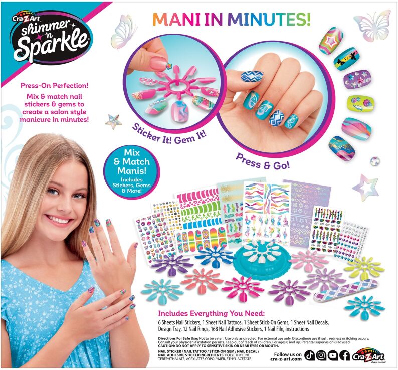 Cra-Z-Art Shimmer'N Sparkle Trendy Tips Nail Expressions (65610) (6)