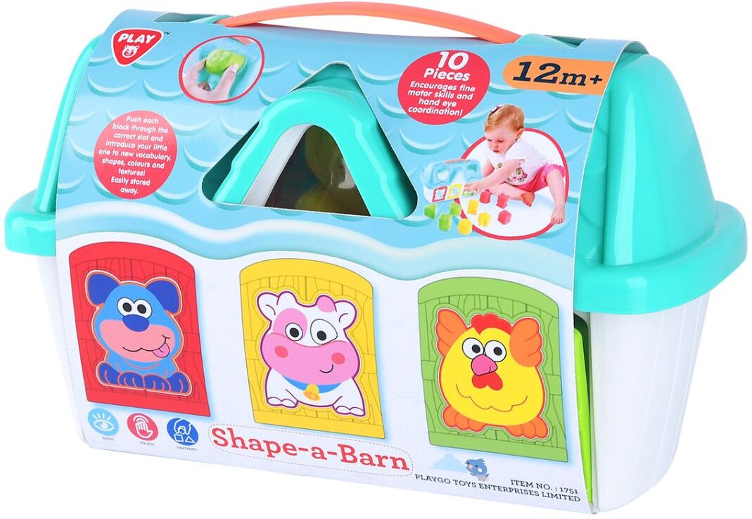 Playgo Shape Barn-Στάβλος 10Τμχ (1751) (1)