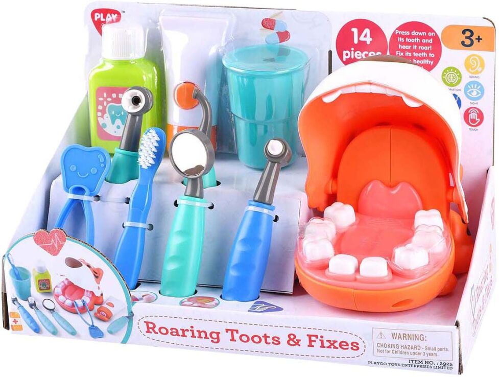 Playgo Σετ Οδοντιάτρου Roaring Toots & Fixes B/O 14Τμχ (2925) (1)