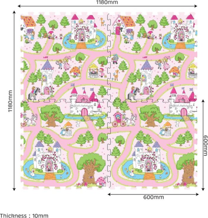 Sun Ta Παζλ Πατάκι Δαπέδου 4 Τμχ-Princess Day Out (3042) (0)