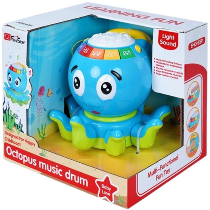 BW B/O Drum Χταπόδι With Light & Sound Learning Fun (35651) (1)