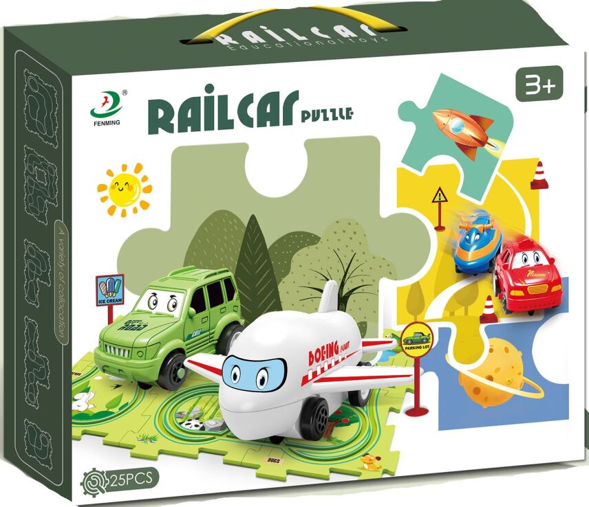 BW Railcar Puzzle Land Series 25Τμχ-4 Σχέδια (1103B) (0)