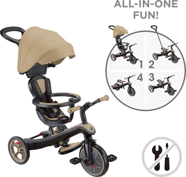 Globber Τρίκυκλο Trike Explorer 4 In 1 Sand (634-231) (15)