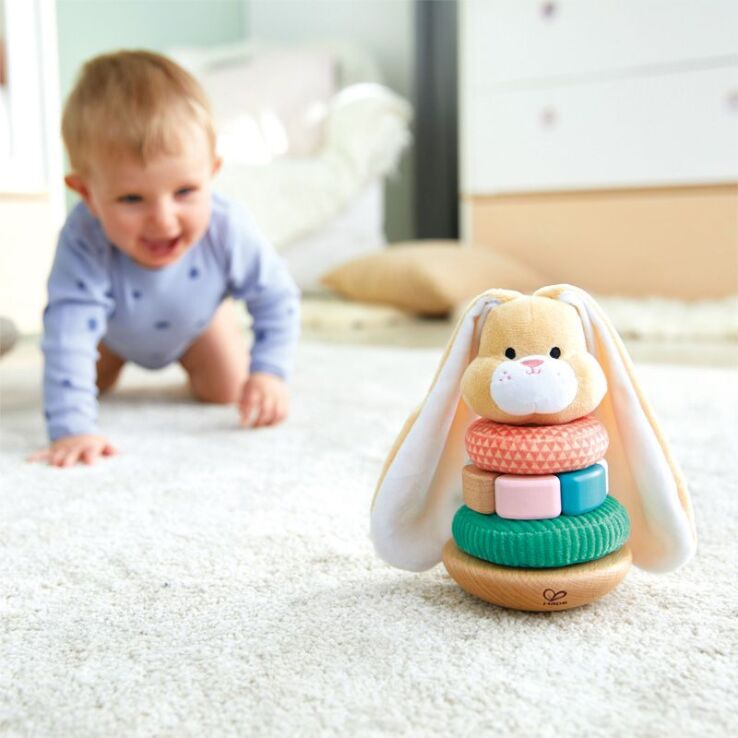 Hape Early Explorer Ξύλινο Bunny Stacker (E0107A) (2)