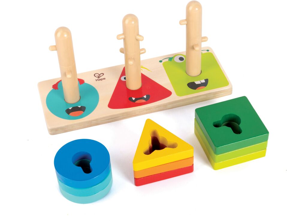 Hape Early Explorer Ξύλινα Τουβλάκια Monster (E0494) (2)